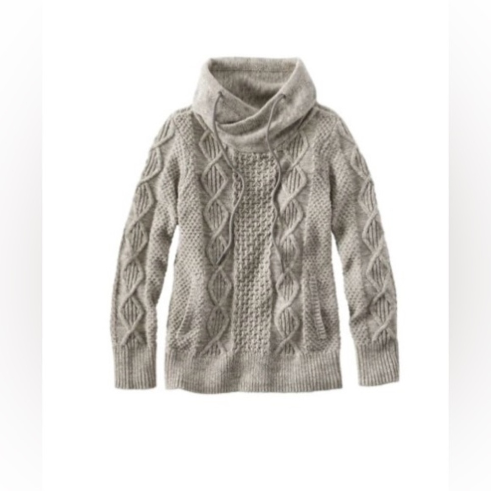 LL BEAN SIGNATURE COTTON FUNNELNECK SWEATER